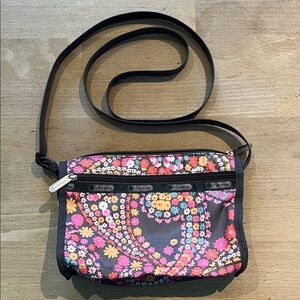 LeSportsac Floral Crossbody Bag - Black and Multicolor